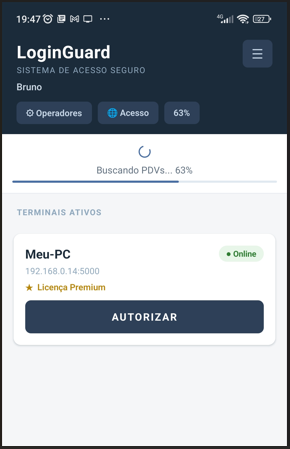 Screenshot do App LoginGuard